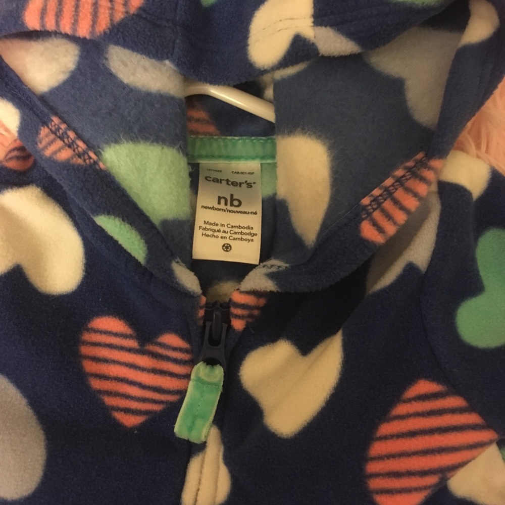 Carters new born heart jacket